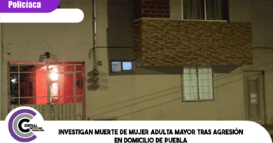 Investigan muerte de mujer adulta mayor tras agresión en domicilio de Puebla