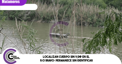 Localizan cuerpo sin v¡d@ en el río Bravo; permanece sin identificar