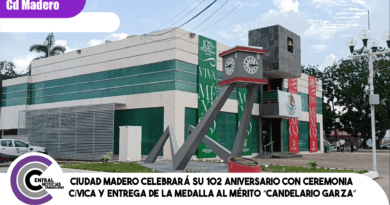 Ciudad Madero celebrará su 102 aniversario con ceremonia cívica y entrega de la Medalla al Mérito “Candelario Garza”