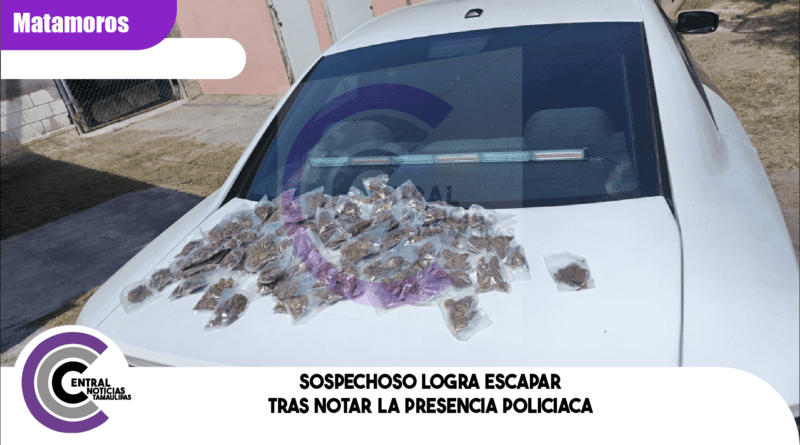 Sospechoso logra escapar tras notar la presencia policiaca