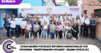 Ciudad Madero fortalece entornos habitacionales con programa “Transformando Hogares”: Erasmo González