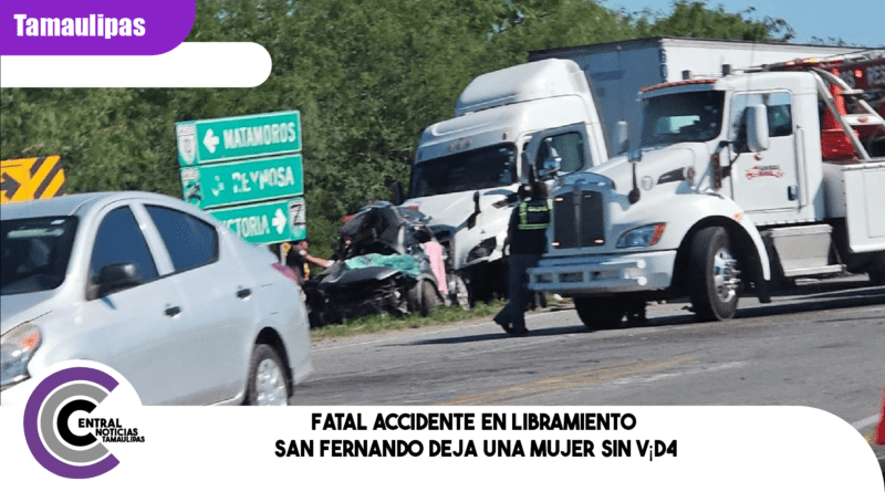 Fatal accidente en libramiento San Fernando deja una mujer sin v¡d4