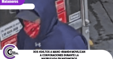 Dos 4s4lt0s a mano 4rm4d4 movilizan a corporaciones durante la madrugada en Matamoros