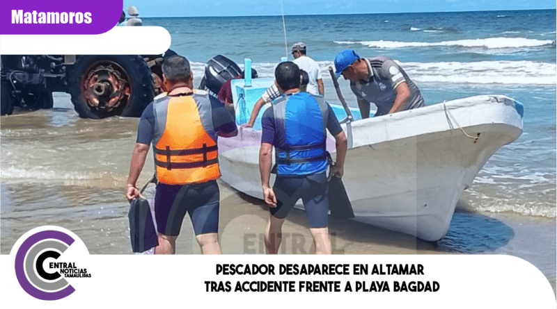 Pescador desaparece en altamar tras accidente frente a Playa Bagdad