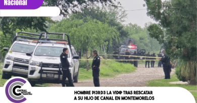 Hombre pi3rd3 la vid@ tras rescatar a su hijo de canal en Montemorelos