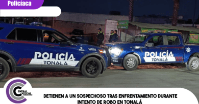 Detienen a un sospechoso tras enfrentamiento durante intento de robo en Tonalá