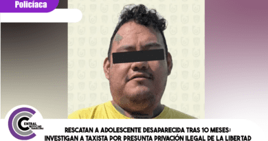 Rescatan a adolescente desaparecida tras 10 meses; investigan a taxista por presunta privación ilegal de la libertad