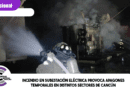 Incendio en subestación eléctrica provoca apagones temporales en distintos sectores de Cancún