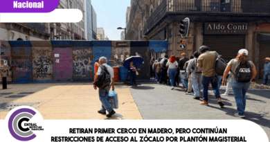 Retiran primer cerco en Madero, pero continúan restricciones de acceso al Zócalo por plantón magisterial