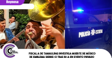 Fiscalía de Tamaulipas investiga muerte de músico de Emblema Sierreño tras riña en evento privado