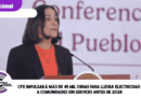 CFE impulsará más de 45 mil obras para llevar electricidad a comunidades sin servicio antes de 2028