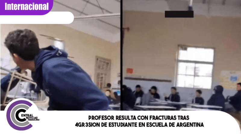 Profesor resulta con fracturas tras 4gr3si0n de estudiante en escuela de Argentina