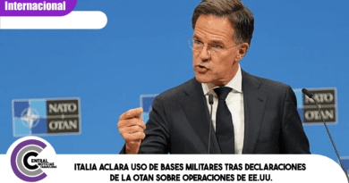 Italia aclara uso de bases militares tras declaraciones de la OTAN sobre operaciones de EE.UU.