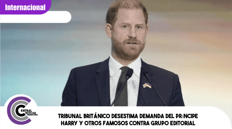 Tribunal británico desestima demanda del príncipe Harry y otros famosos contra grupo editorial