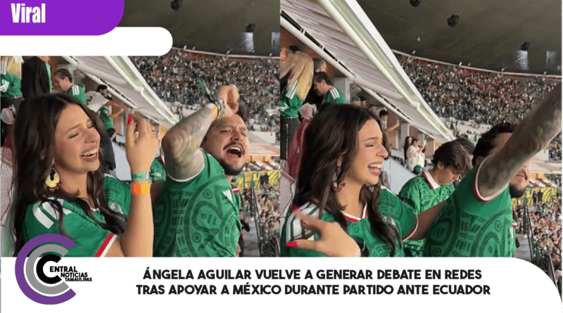 Ángela Aguilar vuelve a generar debate en redes tras apoyar a México durante partido ante Ecuador