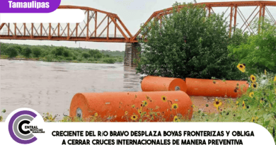 Creciente del Río Bravo desplaza boyas fronterizas y obliga a cerrar cruces internacionales de manera preventiva