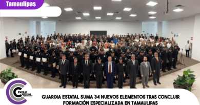 Guardia Estatal suma 34 nuevos elementos tras concluir formación especializada en Tamaulipas