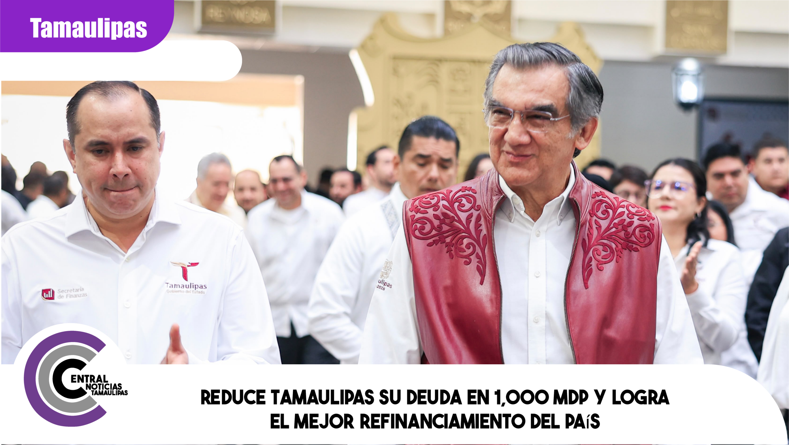 Reduce Tamaulipas su deuda en 1,000 MDP y logra el mejor refinanciamiento del país Reduce Tamaulipas su deuda en 1,000 MDP y logra el mejor refinanciamiento del país