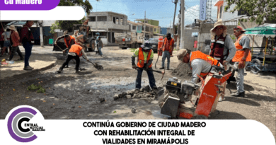 Continúa Gobierno de Ciudad Madero con rehabilitación integral de vialidades en Miramápolis