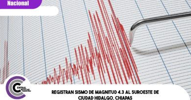 Registran sismo de magnitud 4.3 al suroeste de Ciudad Hidalgo, Chiapas Registran sismo de magnitud 4.3 al suroeste de Ciudad Hidalgo, Chiapas