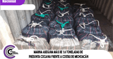 Marina asegura más de 1.6 toneladas de presunta cocaína frente a costas de Michoacán Marina asegura más de 1.6 toneladas de presunta cocaína frente a costas de Michoacán