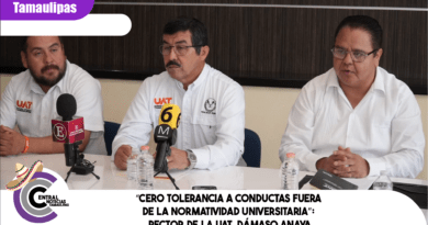 “Cero tolerancia a conductas fuera de la normatividad universitaria”: Rector de la UAT, Dámaso Anaya.