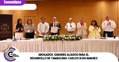 Abogados, grandes aliados para el desarrollo de Tamaulipas: Carlos Irán Ramírez
