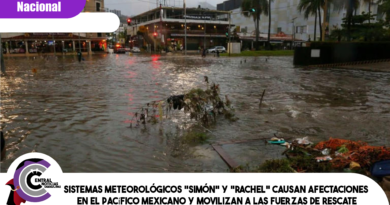 Sistemas meteorológicos “Simón” y “Rachel” causan afectaciones en el Pacífico mexicano y movilizan a las fuerzas de rescate
