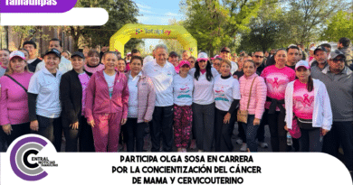 Participa Olga Sosa en carrera por la concientización del cáncer de mama y cervicouterino