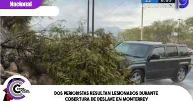 Dos periodistas resultan lesionados durante cobertura de deslave en Monterrey