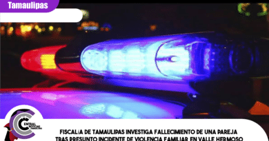 Fiscalía de Tamaulipas investiga fallecimiento de una pareja tras presunto incidente de violencia familiar en Valle Hermoso