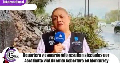 Reportera y camarógrafo resultan afectados por 4cc1dente vial durante cobertura en Monterrey Reportera y camarógrafo resultan afectados por 4cc1dente vial durante cobertura en Monterrey