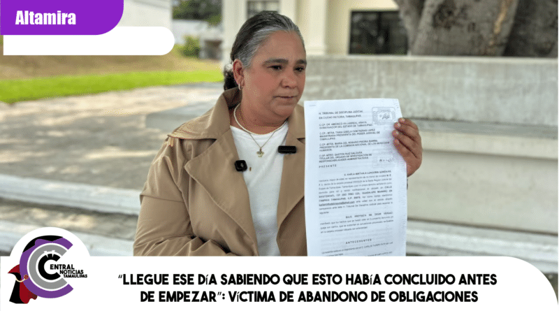 “Llegue ese día sabiendo que esto había concluido antes de empezar”: Víctima de abandono de obligaciones “Llegue ese día sabiendo que esto había concluido antes de empezar”: Víctima de abandono de obligaciones